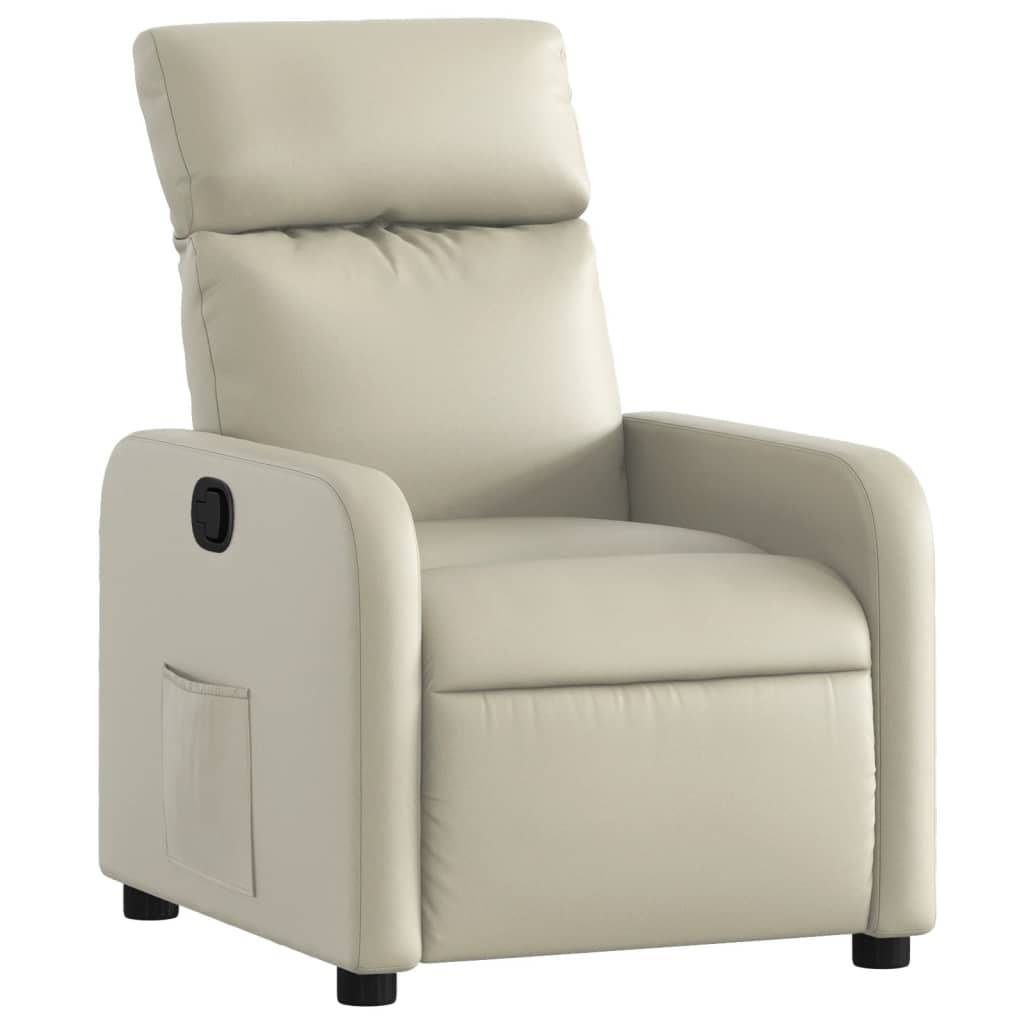 vidaXL Relaxsessel Creme Kunstleder