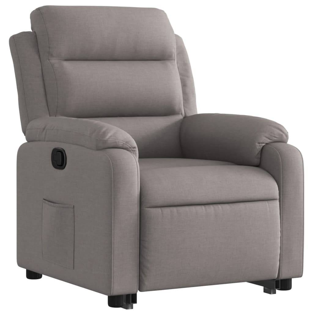 vidaXL Relaxsessel mit Aufstehhilfe Taupe Stoff