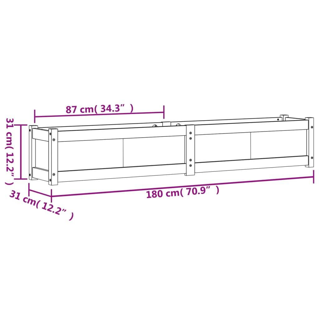 vidaXL Pflanzkübel 180x31x31 cm Massivholz Douglasie