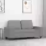 vidaXL 2-Sitzer-Sofa Hellgrau 120 cm Stoff vidaXL 2-Sitzer-Sofa Hellgrau 120 cm Stoff