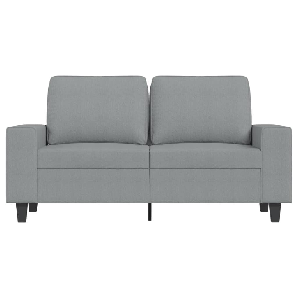 vidaXL 2-Sitzer-Sofa Hellgrau 120 cm Stoff