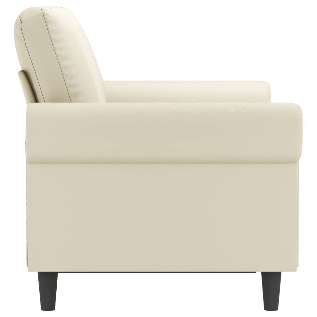 vidaXL 2-Sitzer-Sofa Creme 120 cm Kunstleder