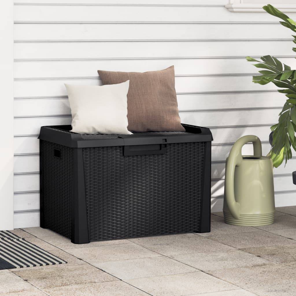 vidaXL Gartentruhe Anthrazit 125 L PP