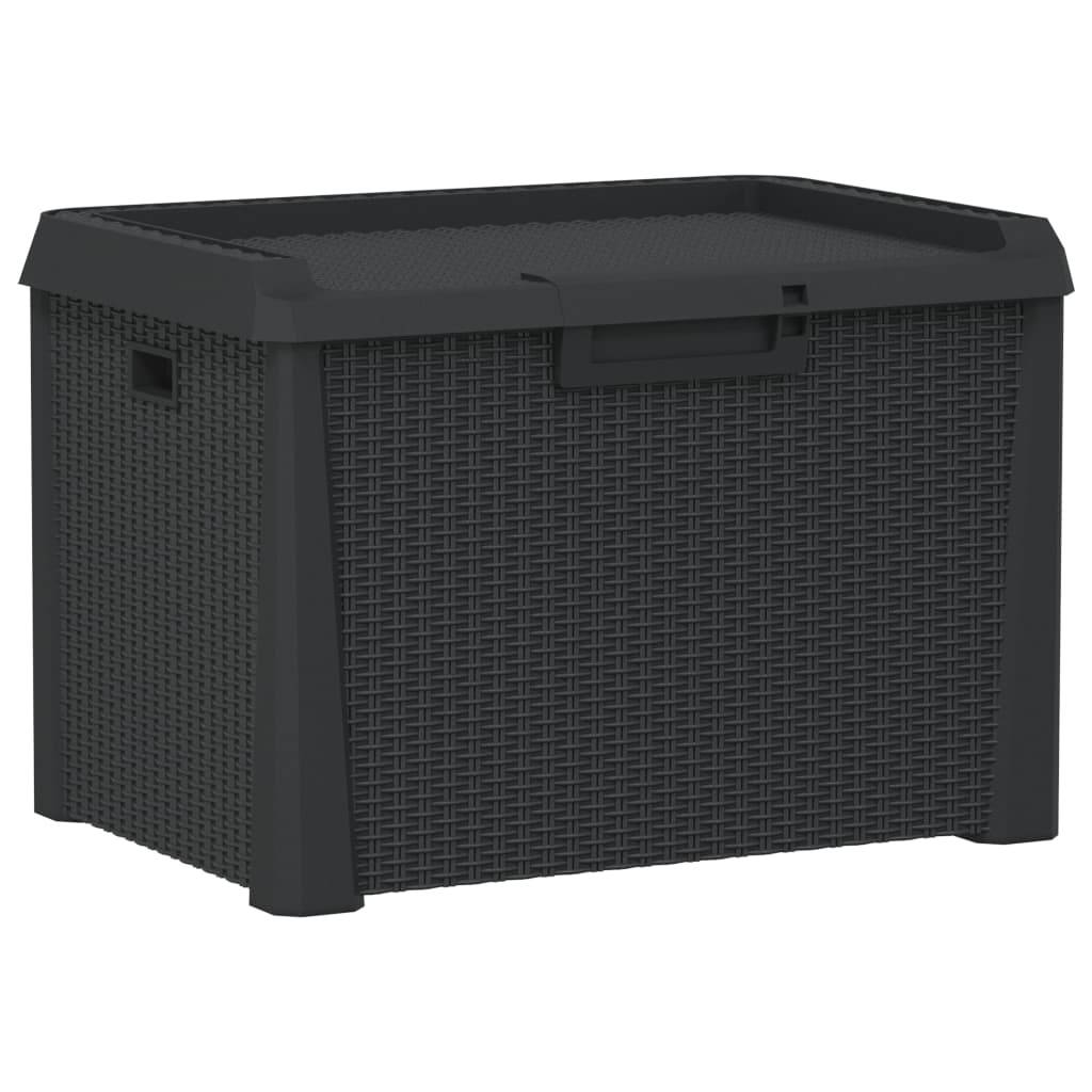 vidaXL Gartentruhe Anthrazit 125 L PP