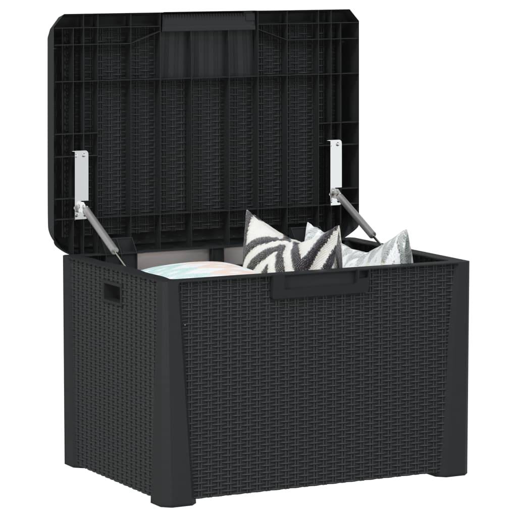 vidaXL Gartentruhe Anthrazit 125 L PP