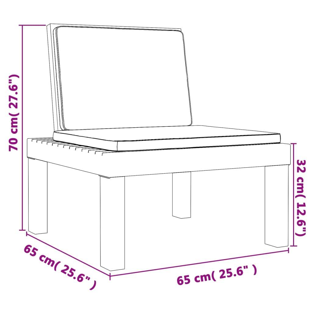 vidaXL 3-tlg. Garten-Lounge-Set mit Kissen Weiß PP