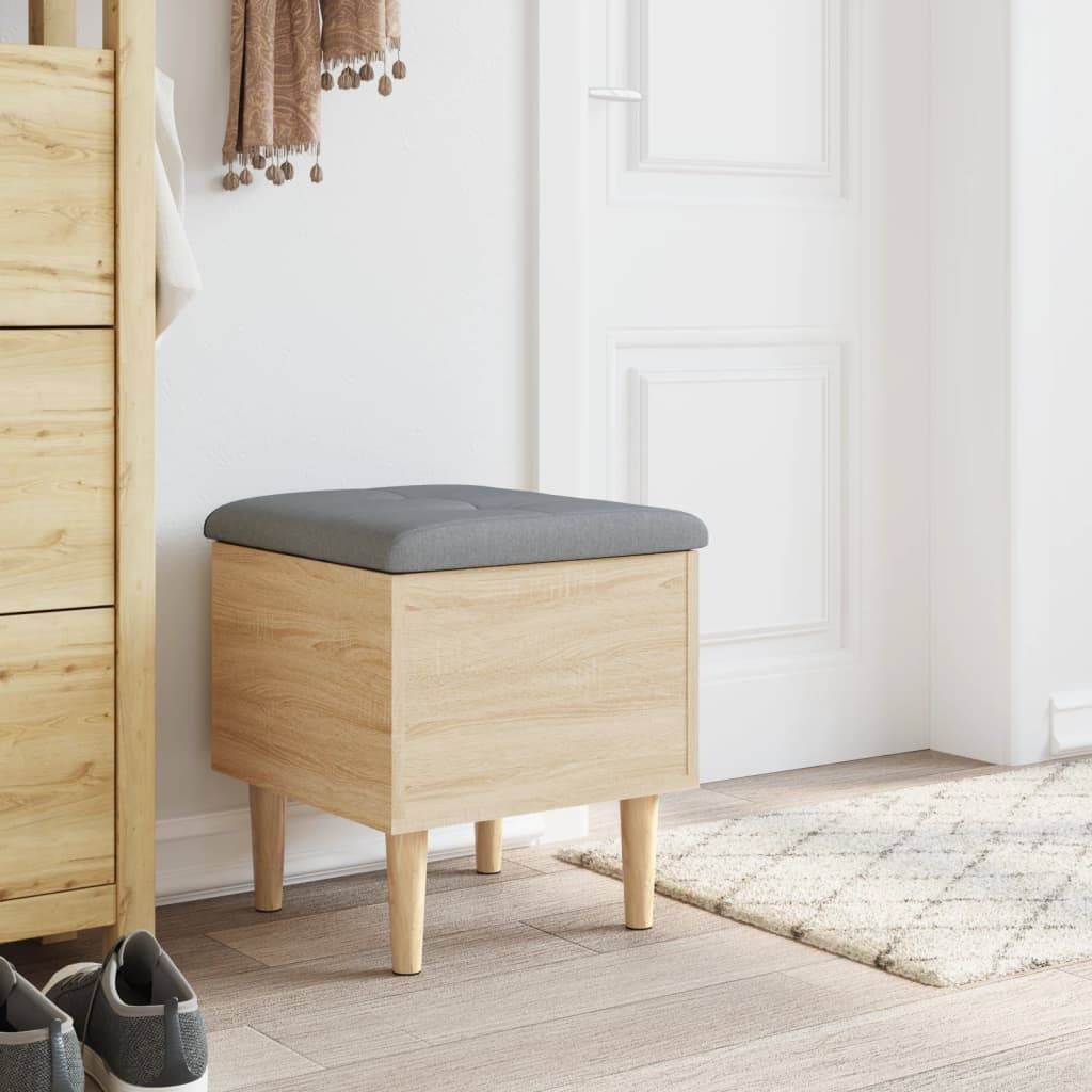 vidaXL Sitzbank mit Stauraum Sonoma-Eiche 42x42x46 cm Holzwerkstoff