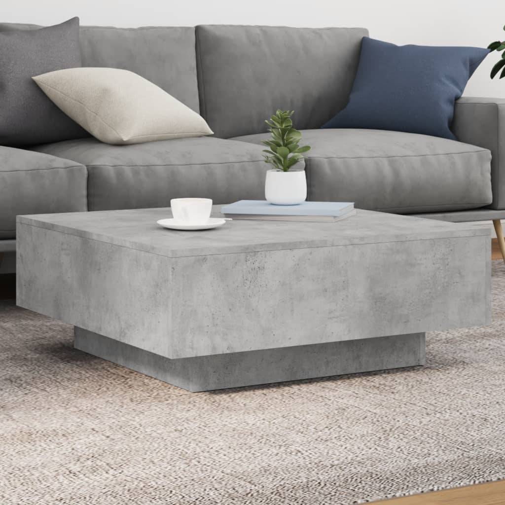 vidaXL Couchtisch Betongrau 80x80x31 cm Holzwerkstoff