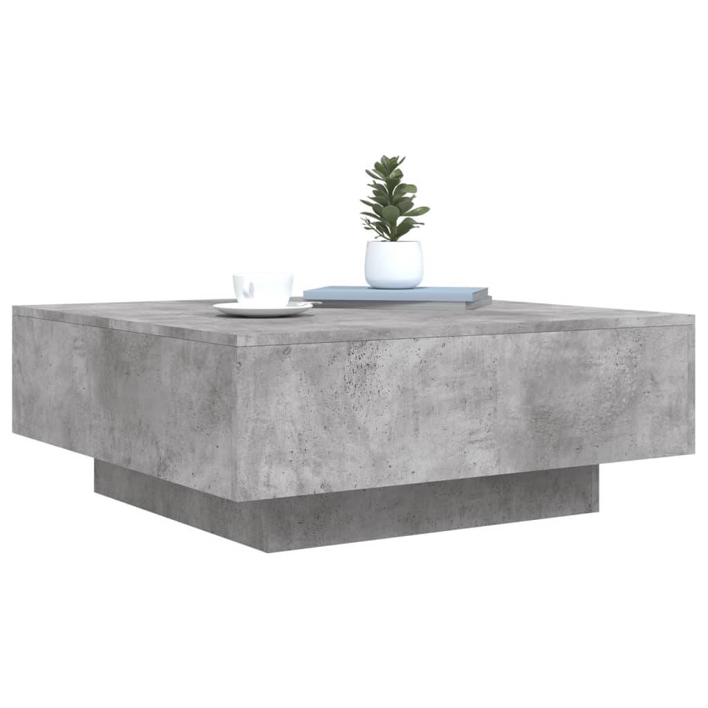 vidaXL Couchtisch Betongrau 80x80x31 cm Holzwerkstoff