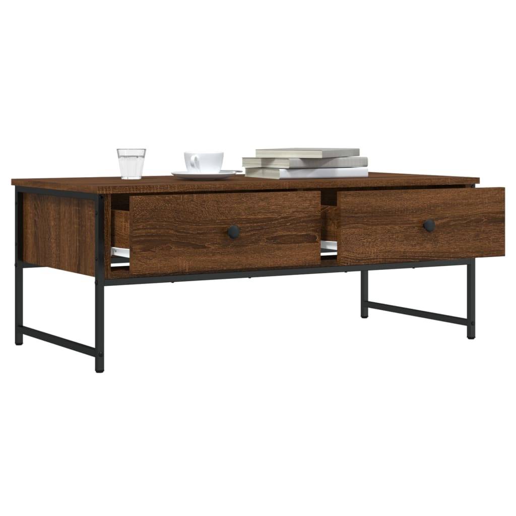 vidaXL Couchtisch Braun Eichen-Optik 101x49x39,5 cm Holzwerkstoff