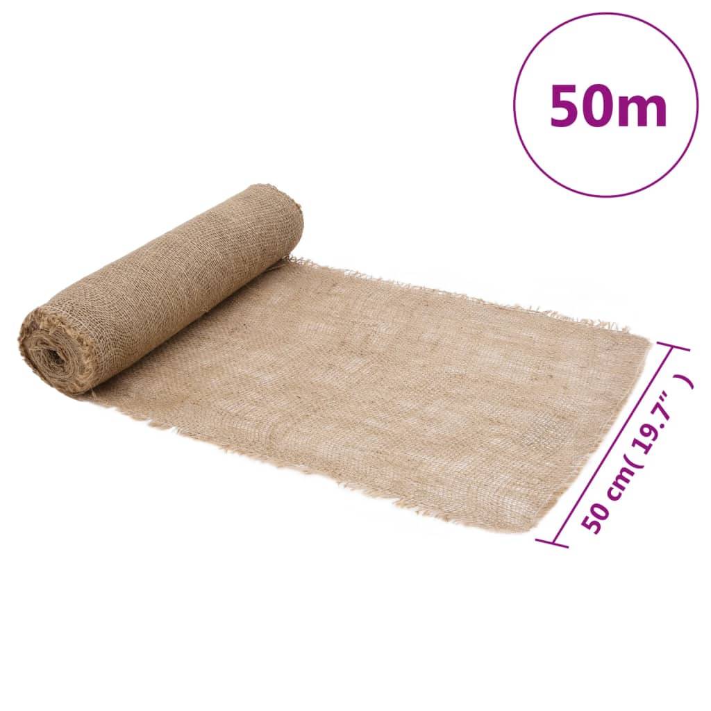 vidaXL Jutegewebe 0,5x50 m 100% Jute 200 g/m²