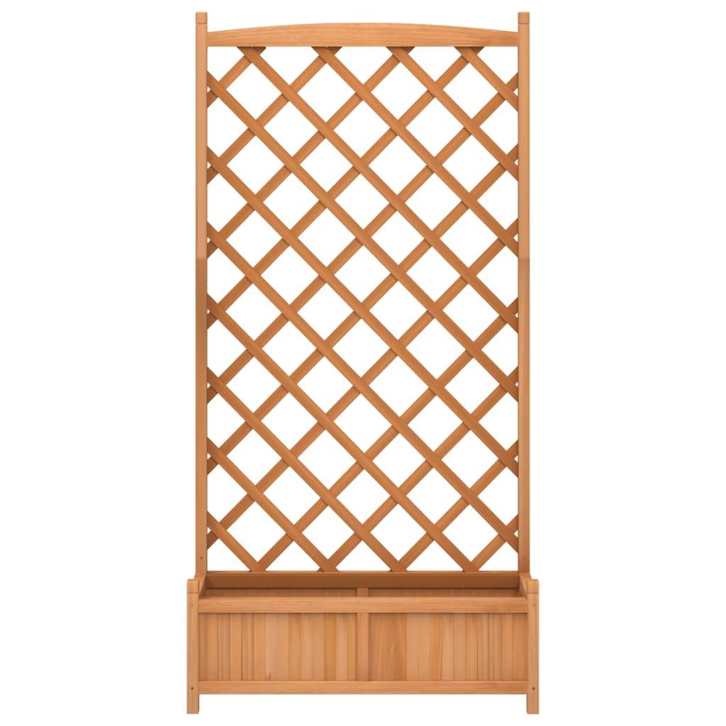 vidaXL Pflanzkübel mit Spalier Braun Massivholz Tanne