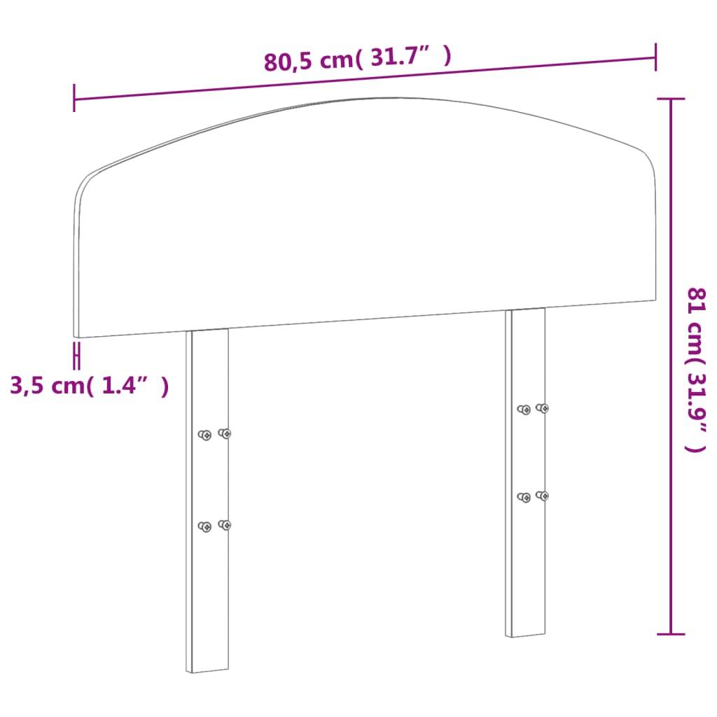 vidaXL Kopfteil Weiß 75 cm Massivholz Kiefer