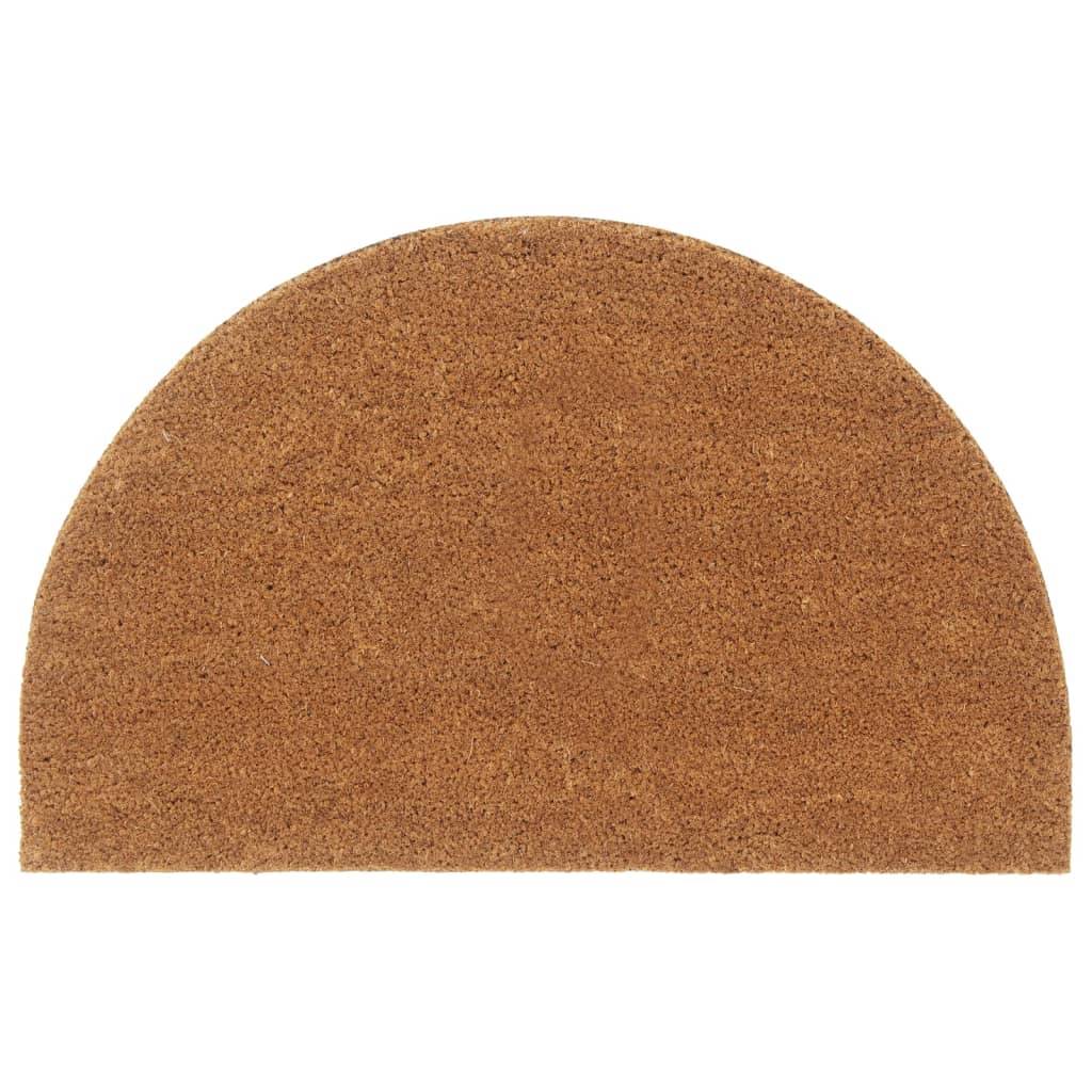vidaXL Fußmatte Natur Halbrund 50x80 cm Kokosfaser Getuftet