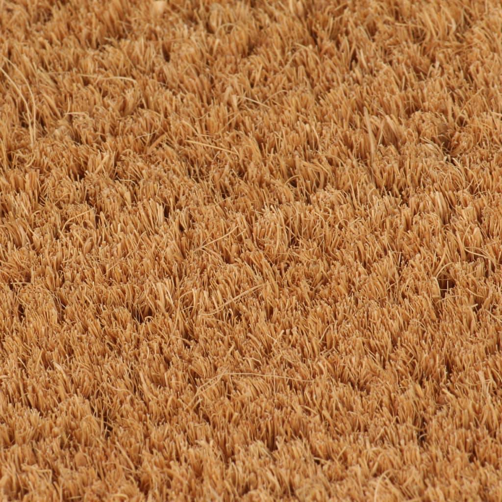 vidaXL Fußmatte Natur Halbrund 50x80 cm Kokosfaser Getuftet