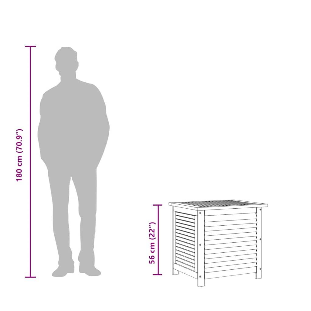 vidaXL Gartenbox mit Lüftungsschlitzen 60x50x56 cm Massivholz Akazie