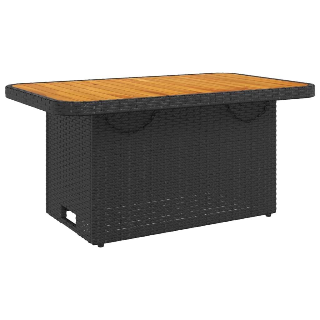 vidaXL 3-tlg. Garten-Lounge-Set mit Kissen Schwarz Poly Rattan
