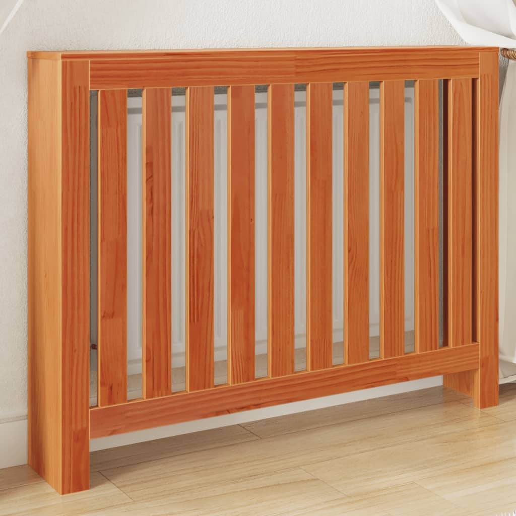 vidaXL Heizkörperverkleidung Wachsbraun 108,5x19x84cm Massivholz