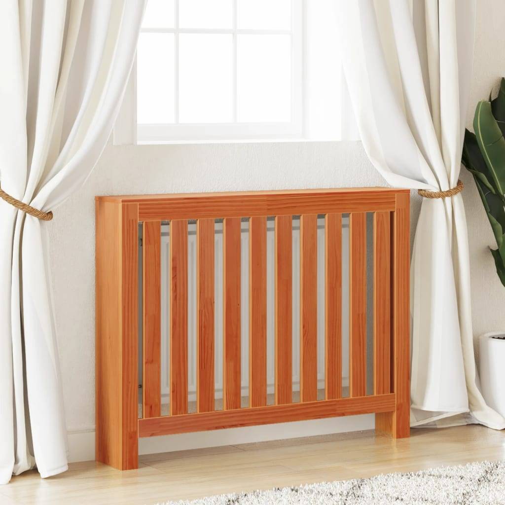 vidaXL Heizkörperverkleidung Wachsbraun 108,5x19x84cm Massivholz
