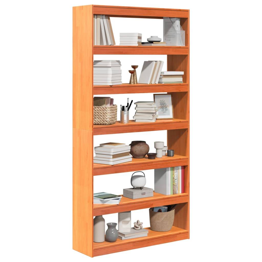 vidaXL Bücherregal/Raumteiler 100x30x199,5 cm Massivholz Kiefer