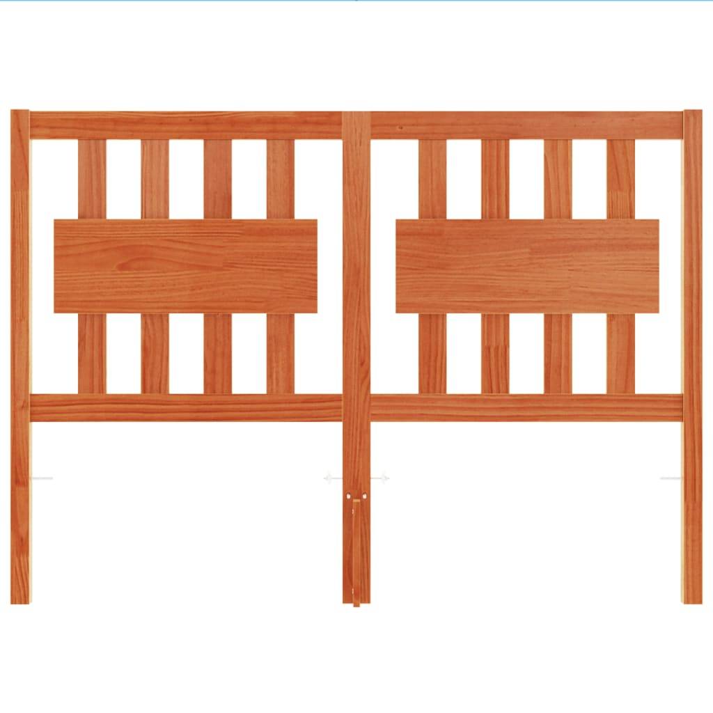 vidaXL Kopfteil Wachsbraun 135 cm Massivholz Kiefer