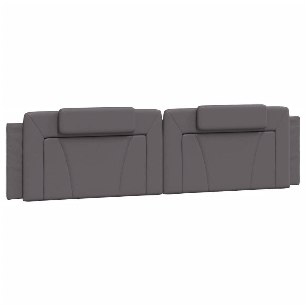 vidaXL Kopfteil-Kissen "Viana" Grau 200 cm Kunstleder