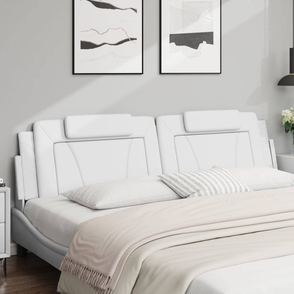 vidaXL Kopfteil-Kissen "Viana" Weiß 200 cm Kunstleder
