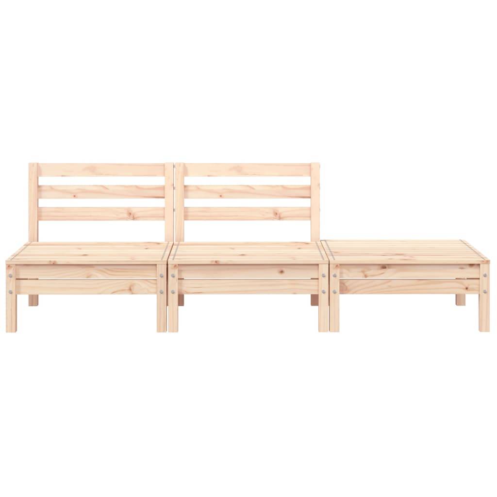 vidaXL Gartensofa 3-Sitzer Massivholz Kiefer