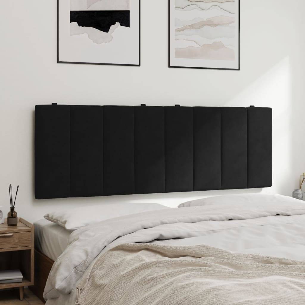 vidaXL Kopfteil-Kissen "Hanko" Schwarz 140 cm Samt