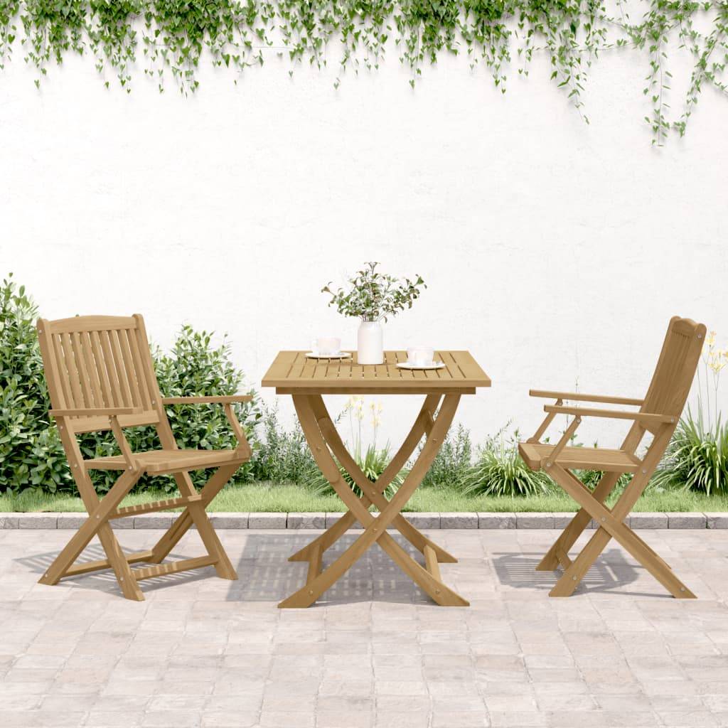 vidaXL Gartenstühle 2 Stk. Klappbar 58x54,5x90 cm Massivholz Akazie