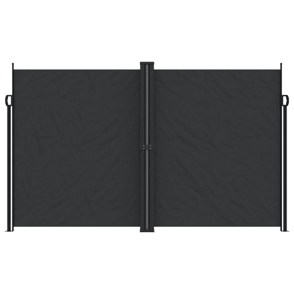vidaXL Seitenmarkise Ausziehbar Schwarz 200x1200 cm