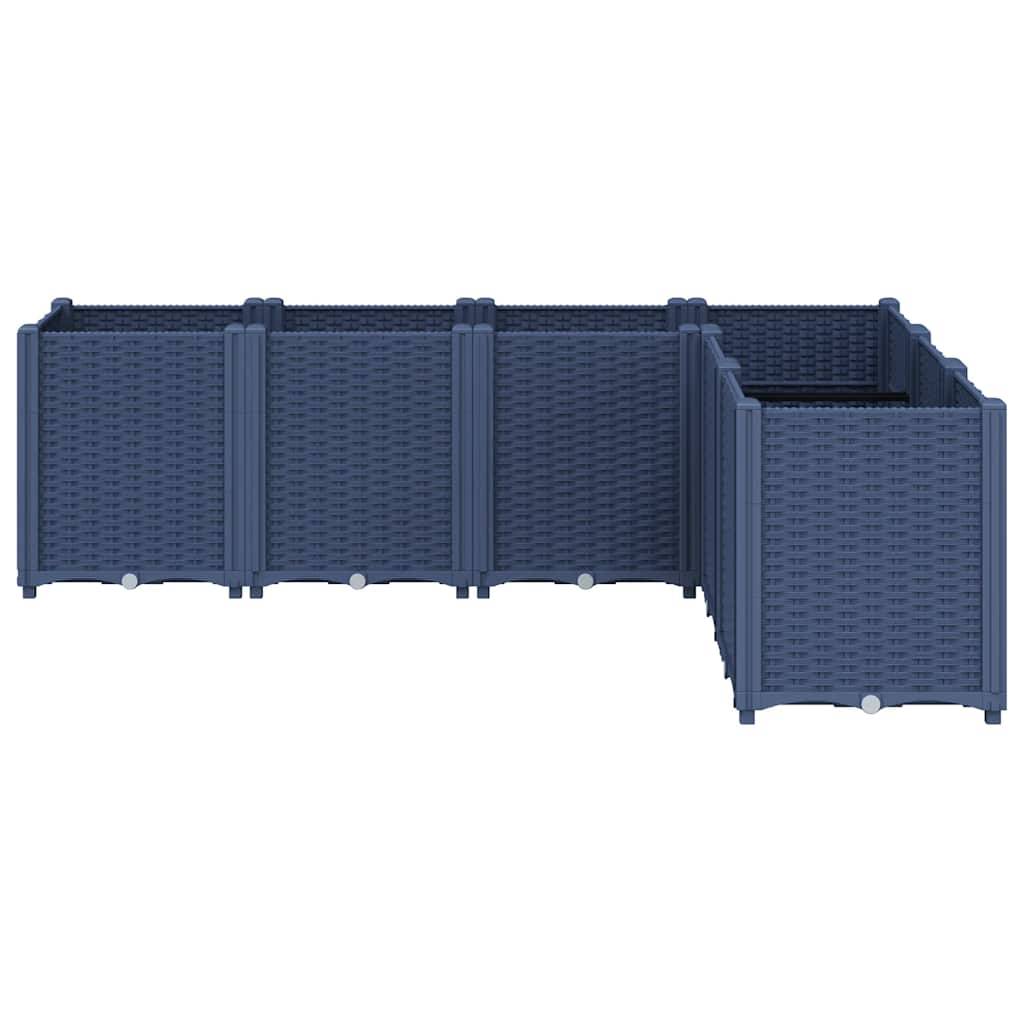 vidaXL Pflanzkübel Blaugrau 160x120x53 cm PP