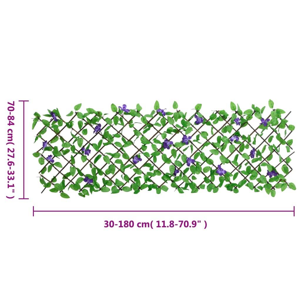 vidaXL Rankgitter mit Künstlichem Efeu Erweiterbar Grün 180x70 cm