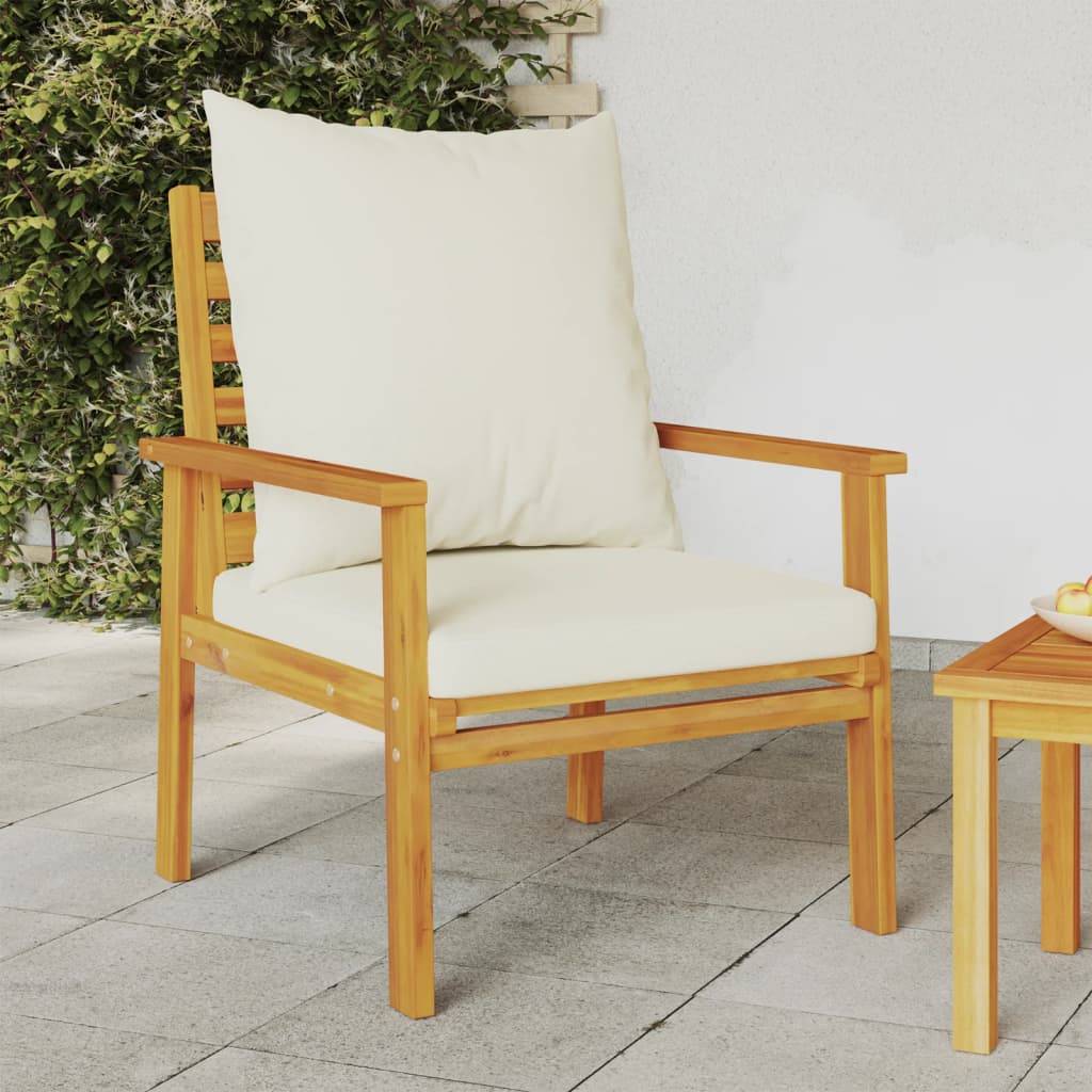 vidaXL Gartensessel 2 Stk. mit Kissen Massivholz Akazie