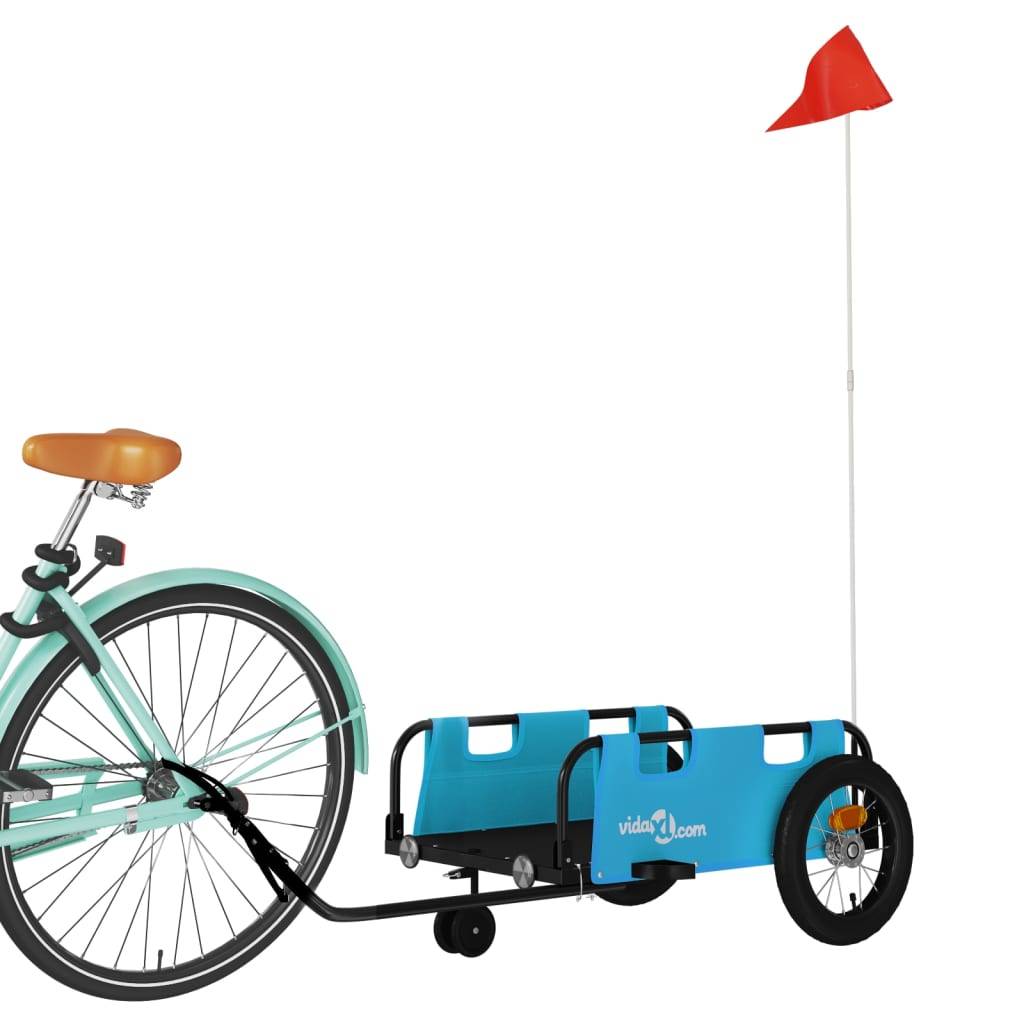 vidaXL Fahrradanhänger Blau Oxford-Gewebe und Eisen
