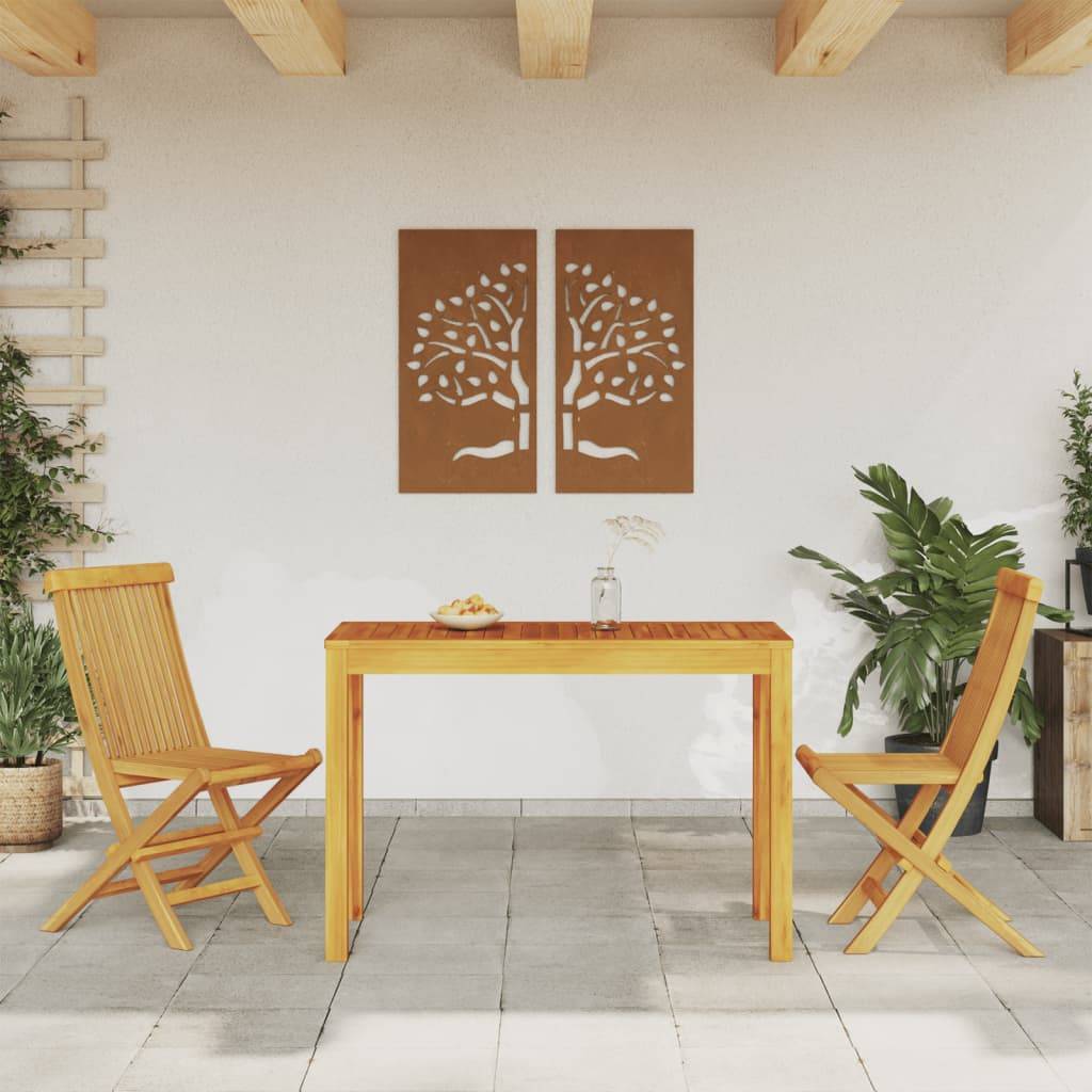 vidaXL Garten-Esstisch 110x55x75 cm Massivholz Akazie