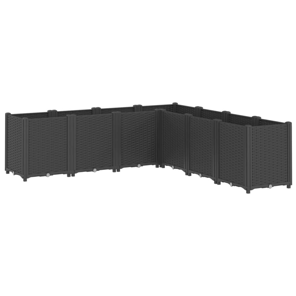 vidaXL Pflanzkübel Schwarz 160x160x53 cm PP