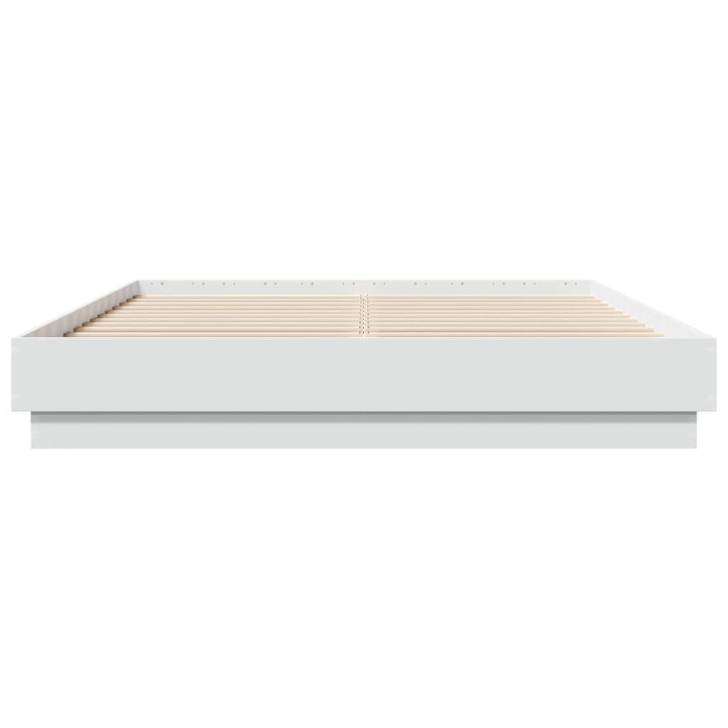 vidaXL Bettgestell Weiß 140x200 cm Holzwerkstoff