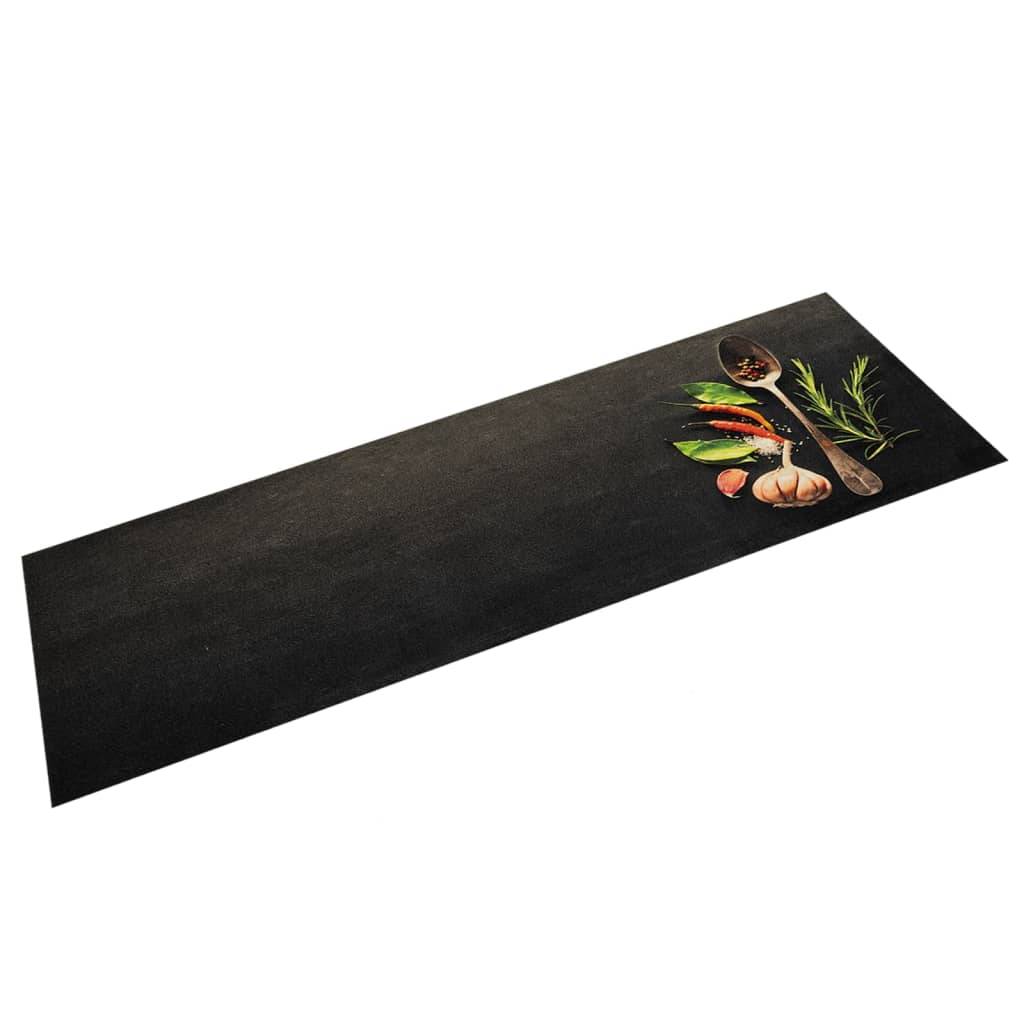 vidaXL Küchenteppich Waschbar Gewürze 45x150 cm Samt
