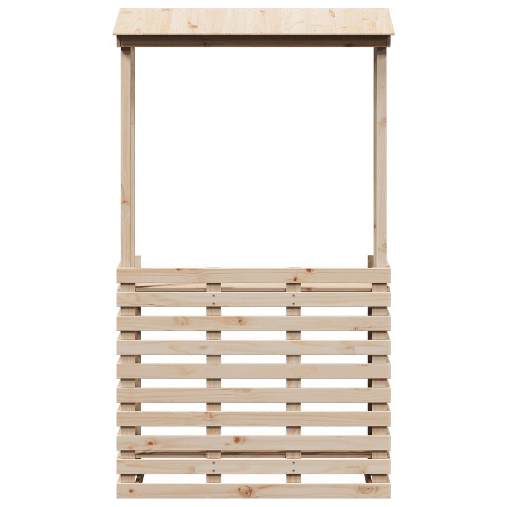 vidaXL Gartenbar mit Dach 112,5x57x195,5 cm Massivholz Kiefer