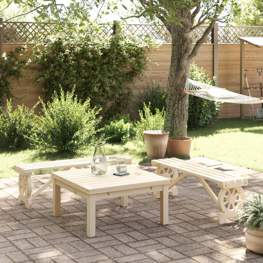 vidaXL Gartenbänke 2 Stk. Massivholz Tanne
