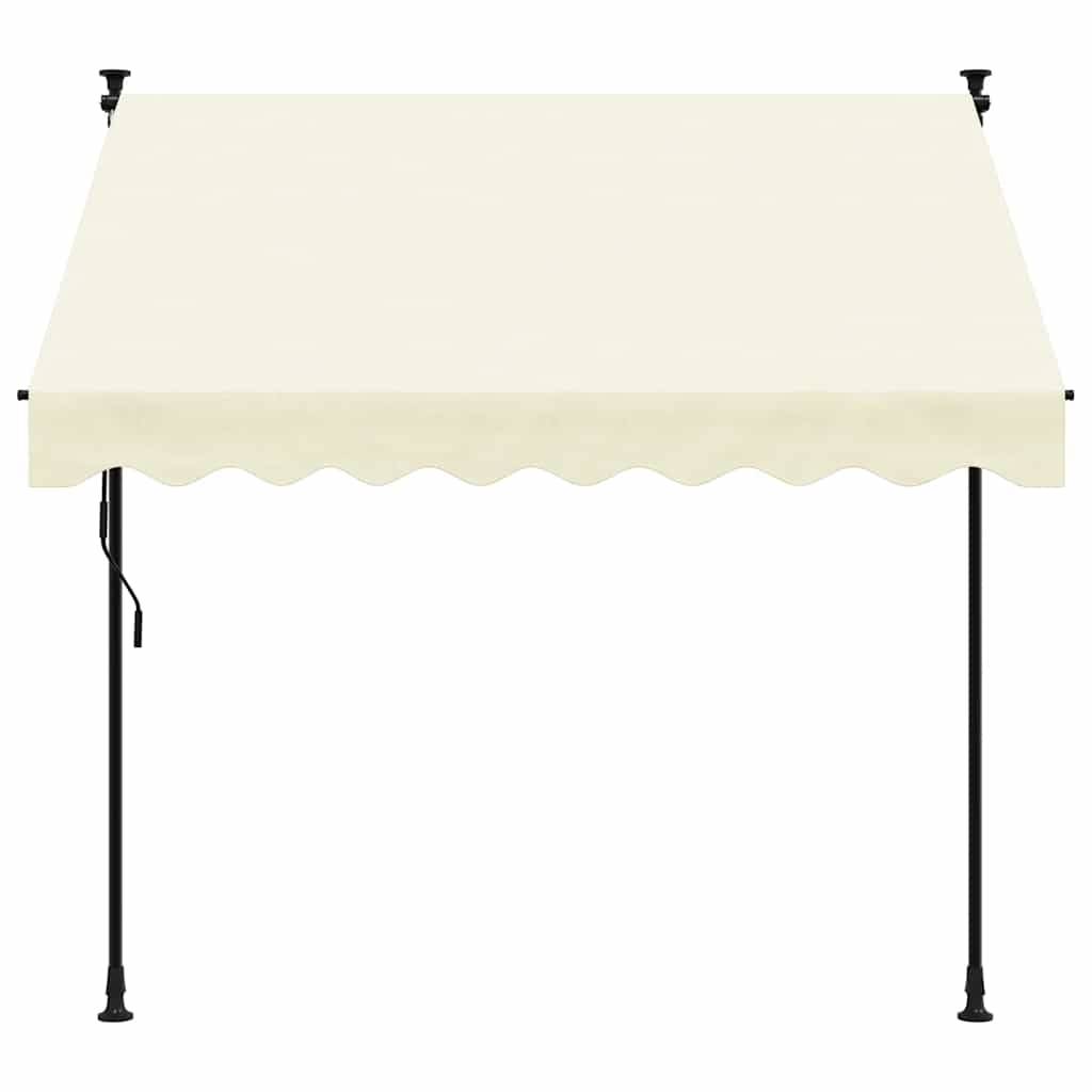 vidaXL Markise Einziehbar Creme 200x150 cm Stoff und Stahl