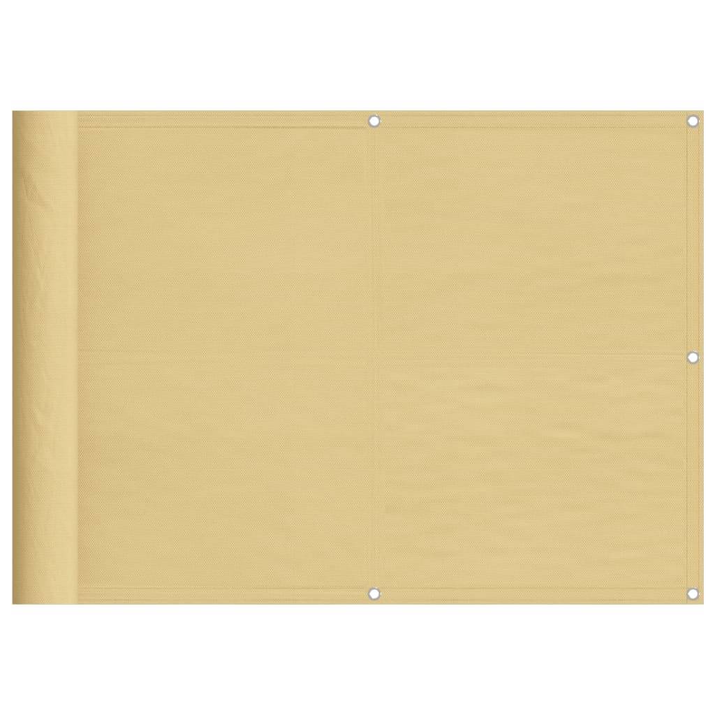 vidaXL Balkonsichtschutz Sandfarben 75x400 cm 100 % Polyester-Oxford