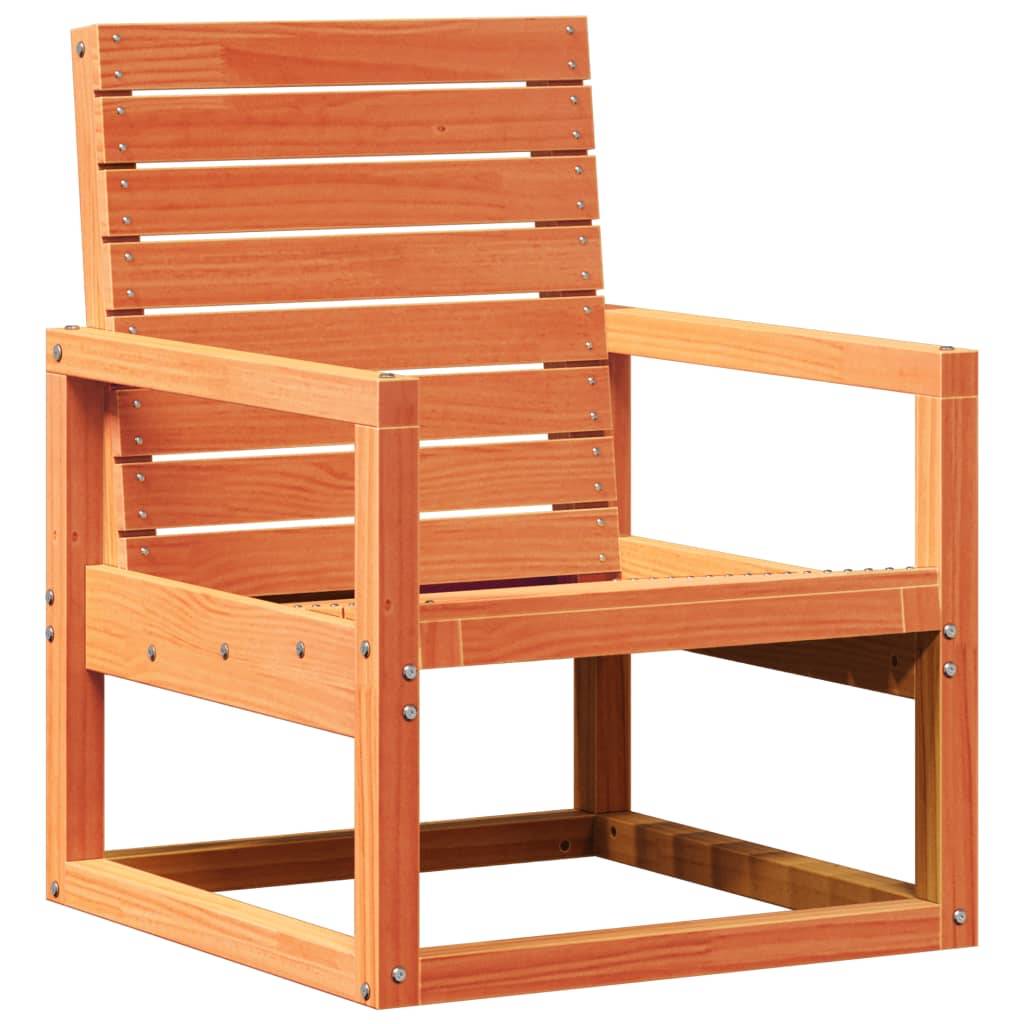 vidaXL 3-tlg. Garten-Lounge-Set Wachsbraun Massivholz Kiefer
