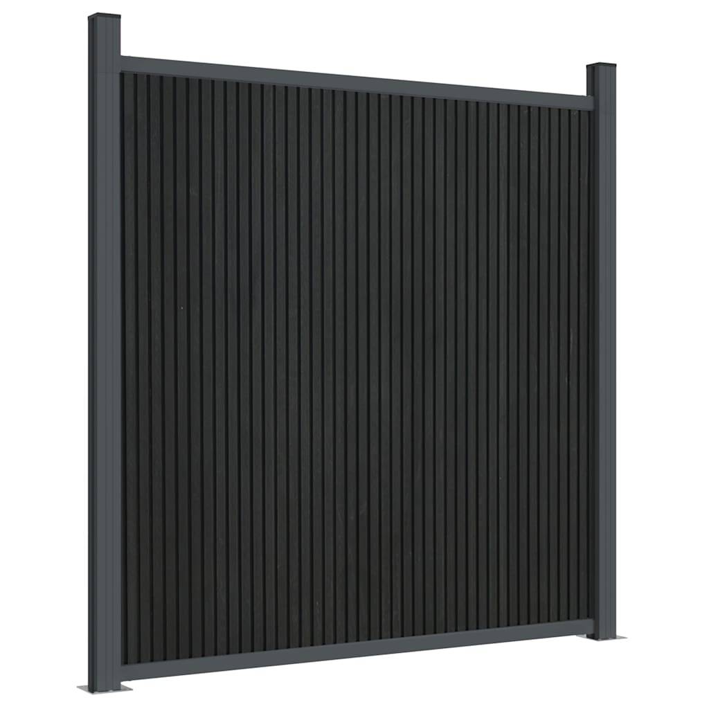 vidaXL Zaunelement Grau 353x186 cm WPC