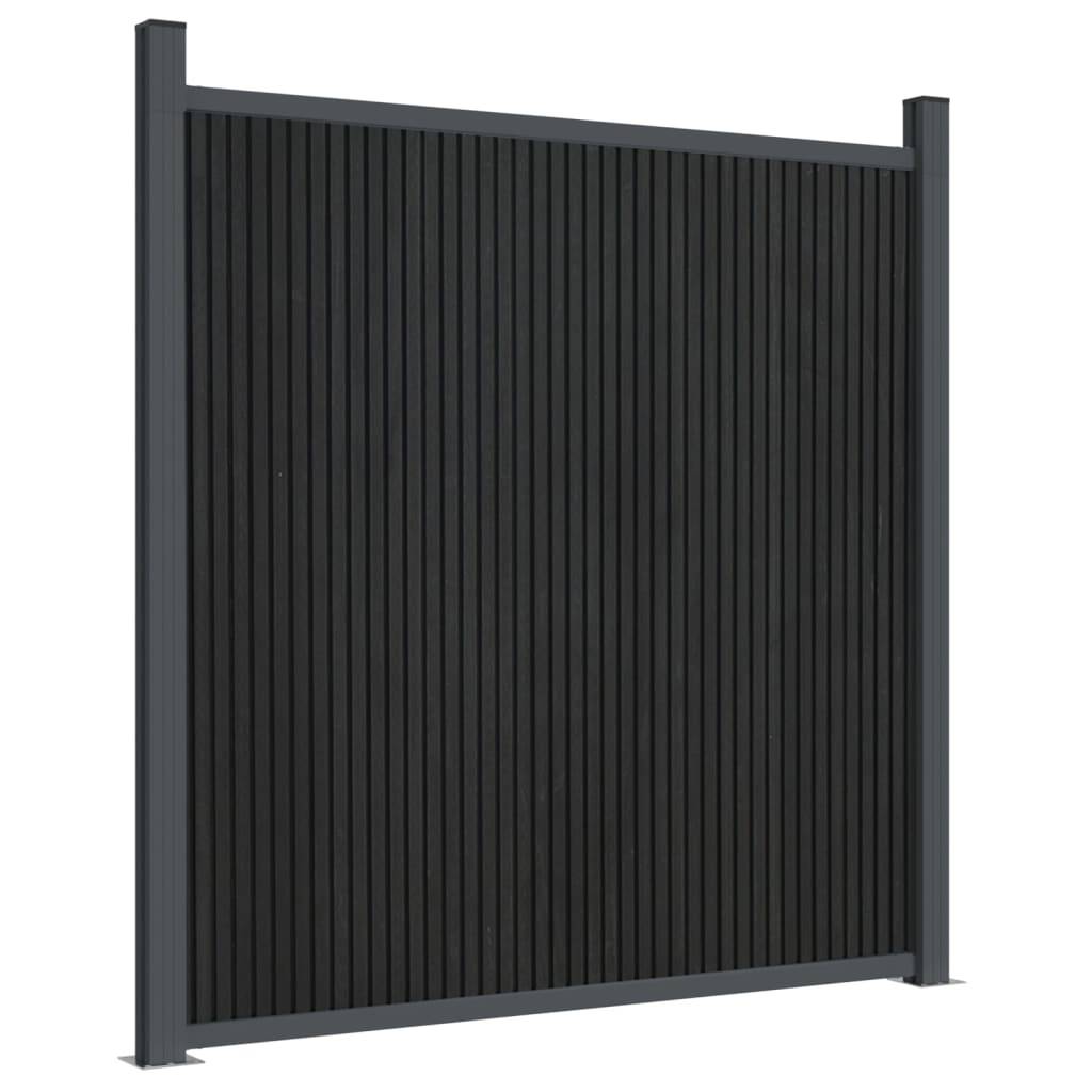vidaXL Zaunelement Grau 526x186 cm WPC