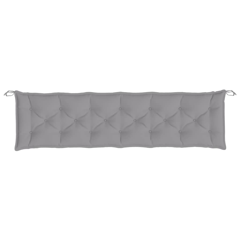 vidaXL Gartenbank-Auflage Grau 200x50x7 cm Oxford-Gewebe