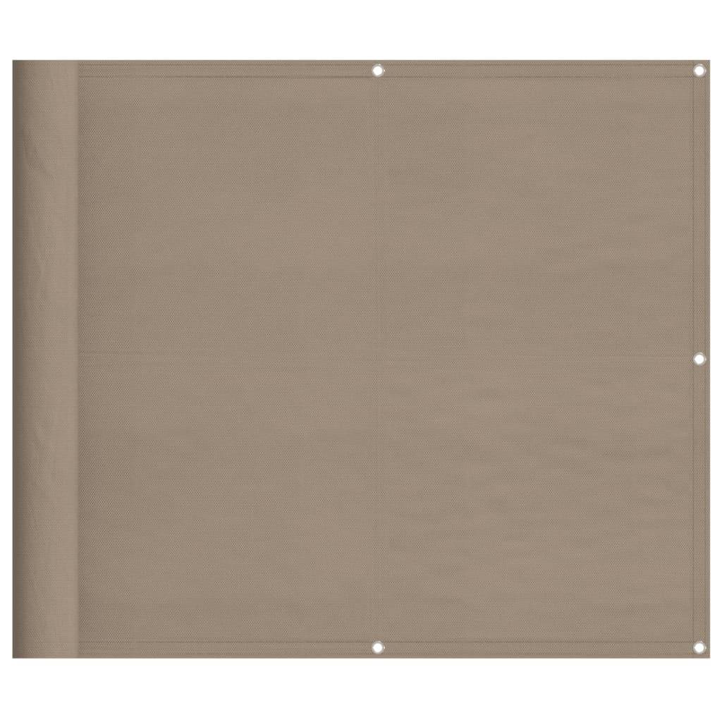 vidaXL Balkon-Sichtschutz Taupe 90x1000 cm 100 % Polyester-Oxford