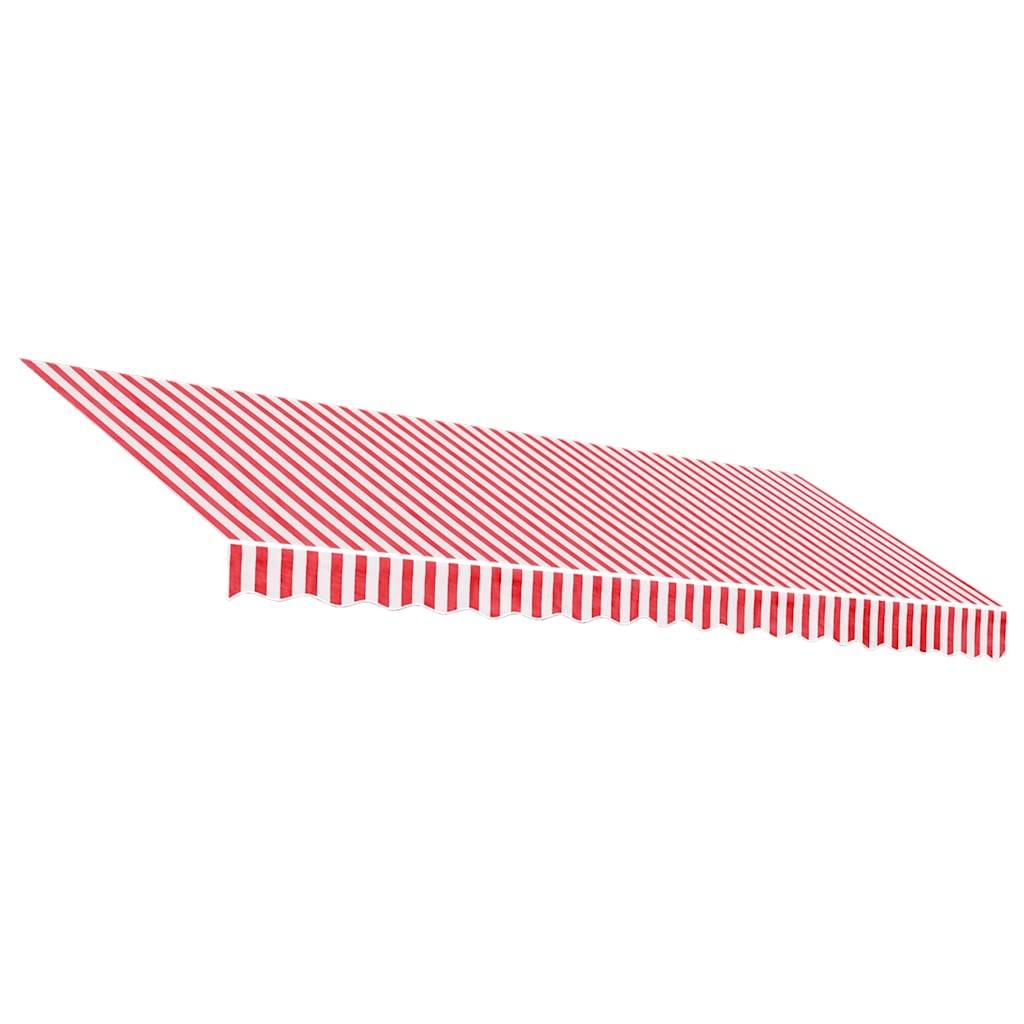 vidaXL Markisenbespannung Rot und Weiß Gestreift 4,5x3,5 m