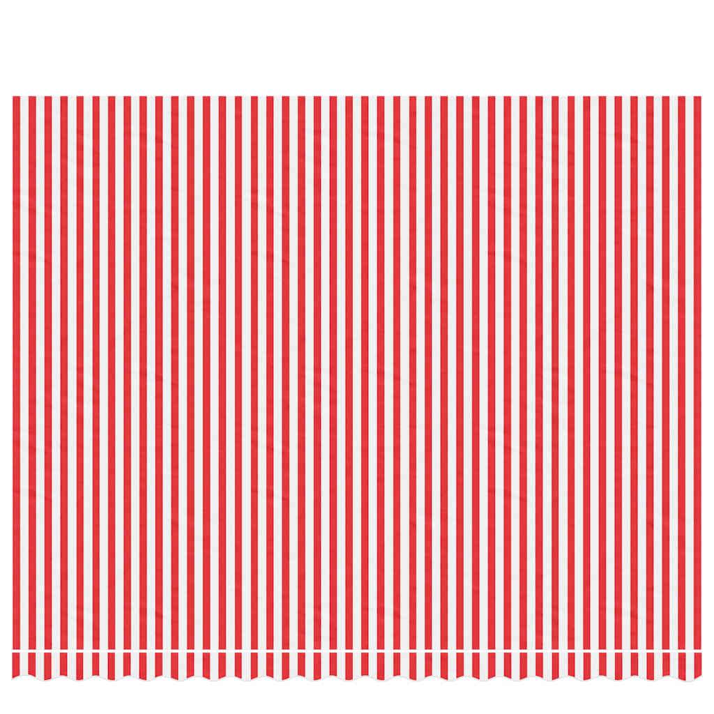 vidaXL Markisenbespannung Rot und Weiß Gestreift 4,5x3,5 m